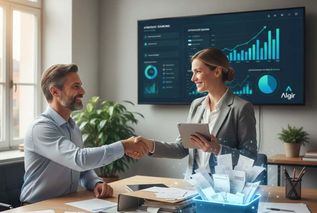 homme et femme qui se serrent la main au bureau