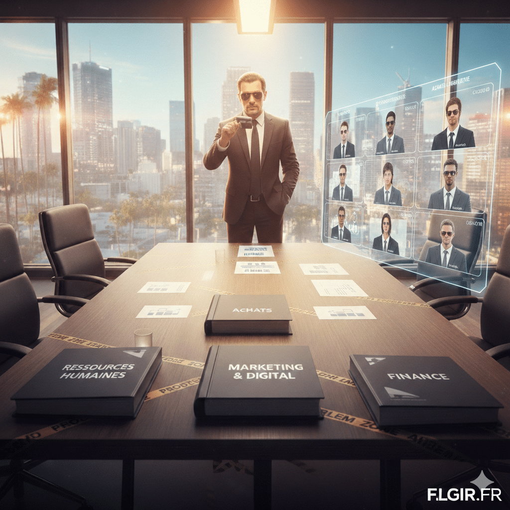 homme qui choisit des personnes pour traiter des dossiers